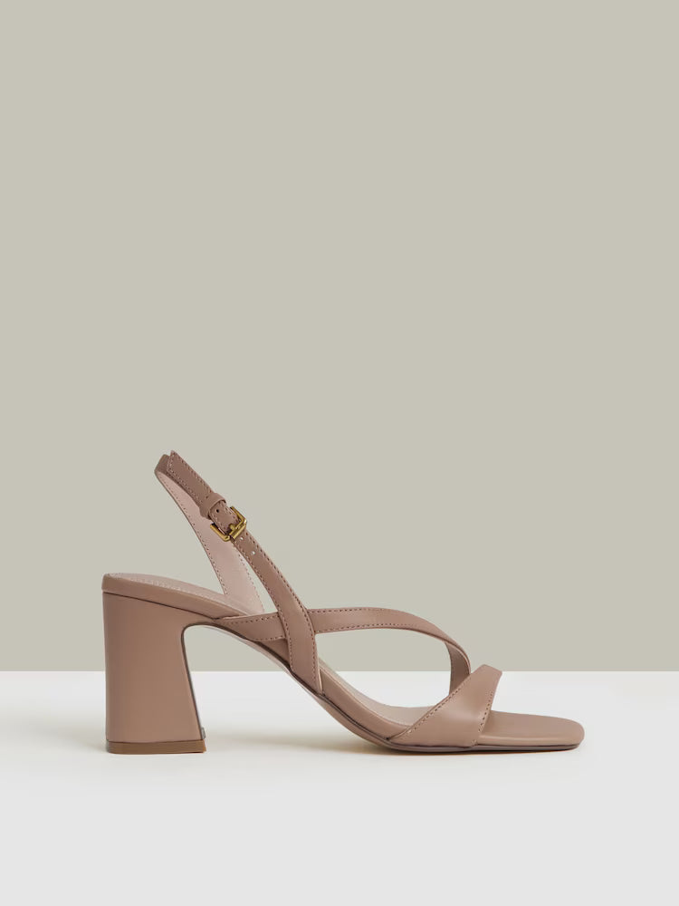 ALASTAIR-Strappy Leather Heeled Sandals in Nude
